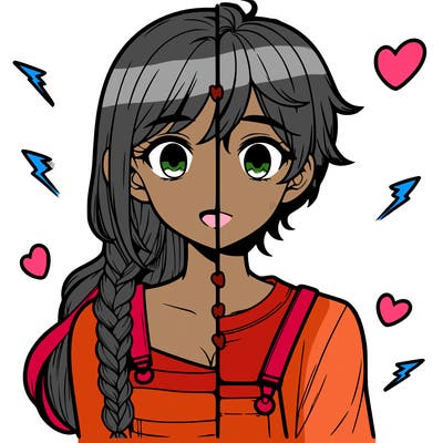 realistic girl boy split