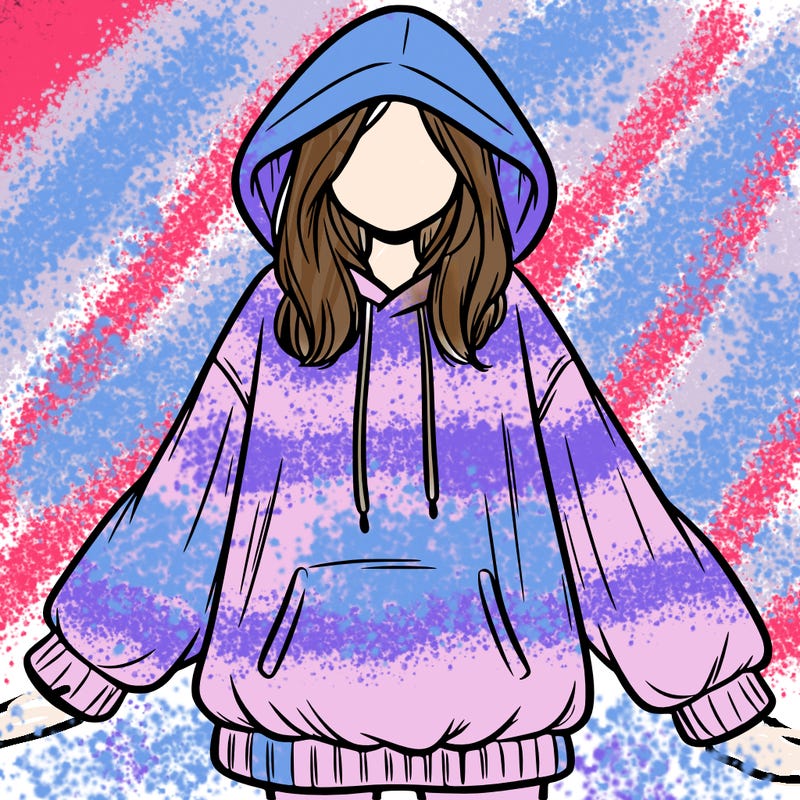 girl in oversized hoodie