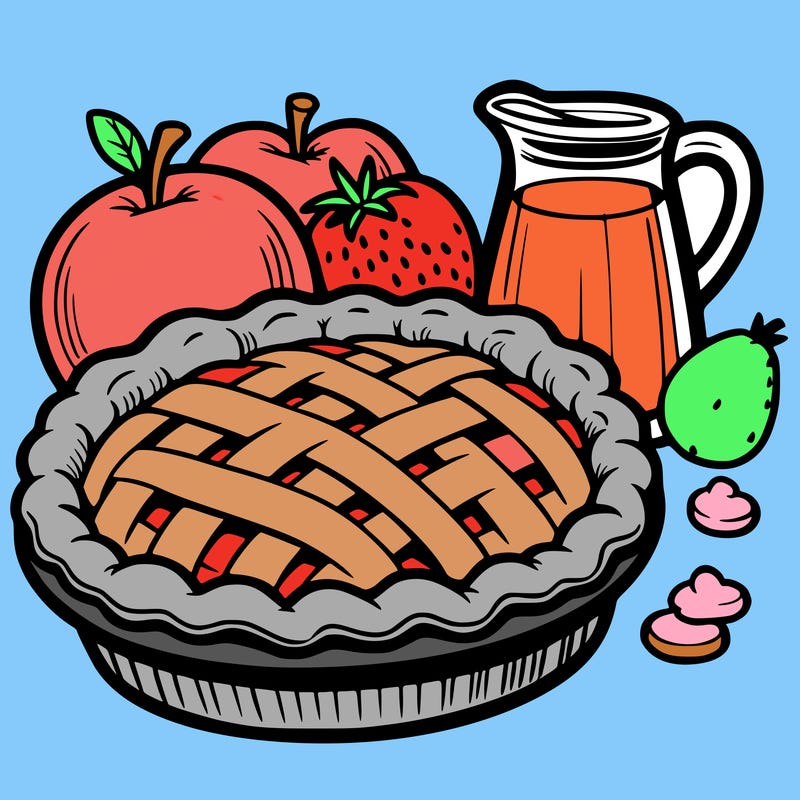 a pie of food
