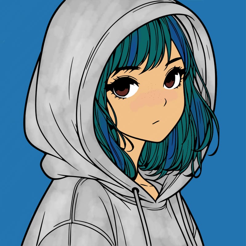 realistic girl wearing a hoodie