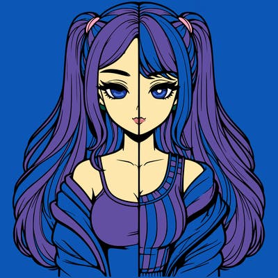 realistic girl split