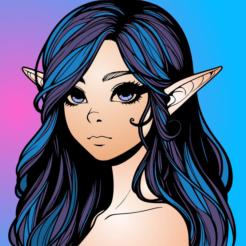 elf girl realistic dark fantasy