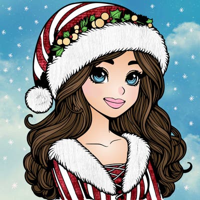 realistic christmas  girl