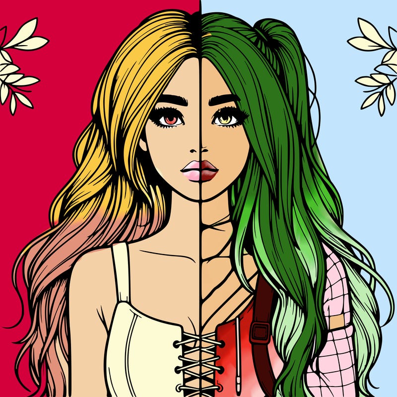 realistic girl split