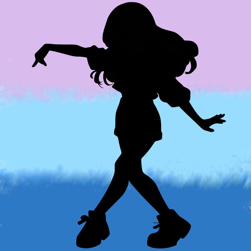 realistic girl danceing