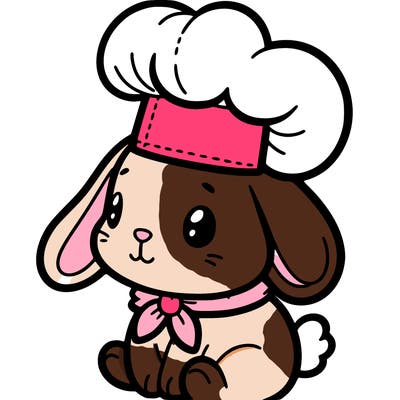 rabbit with a chef hat