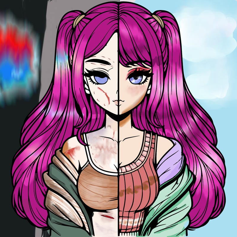 realistic girl split