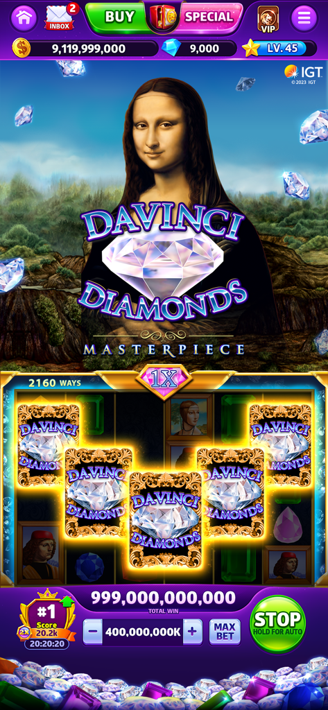 Cash Rally - Slots Casino Game - Davinci Diamonds Masterpiece slot machine gameplay in Cash Rally