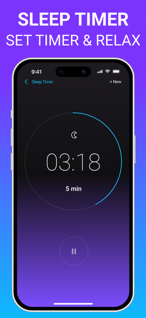 Radio FM & AM: All Stations - FM 및 AM 라디오 앱에서 카운트다운 타이머가 있는 취침 타이머 기능 표시 iPhone 화면