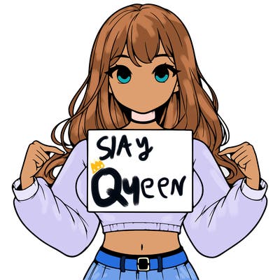 girl holding a blank sign in a long sleeve crop top