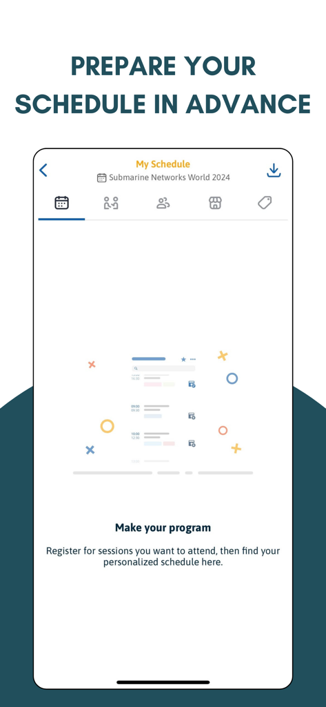 Terrapinn Events - Terrapinn Events app interface for creating a personalized conference schedule