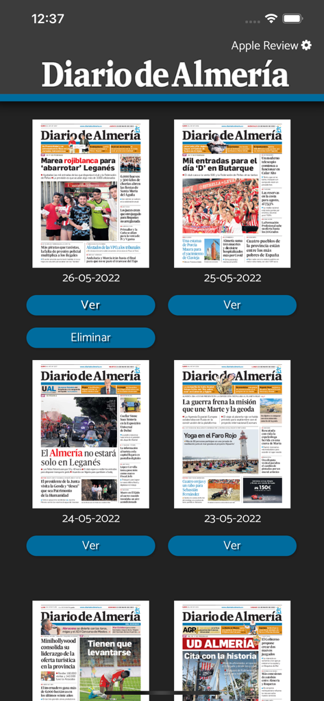 Diario de Almería - Archive of Diario de Almeria digital newspaper front pages by date