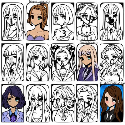 girls that look diffrent anime