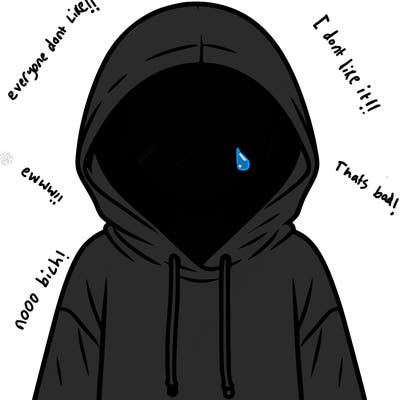 faceless girl in hoodie