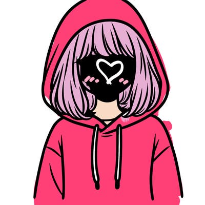 a  girl wearing a hoodi  with the hood up no face