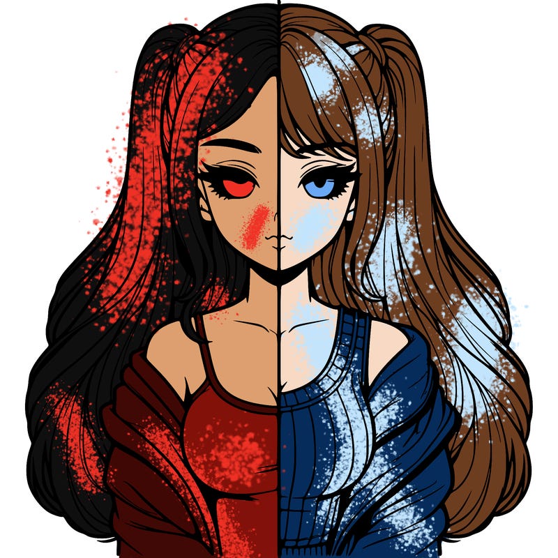 realistic girl split