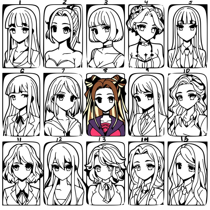 girls that look diffrent anime