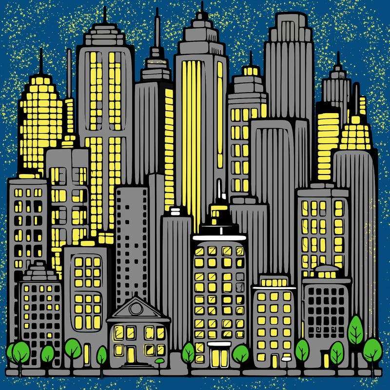 a city with skyscrapers