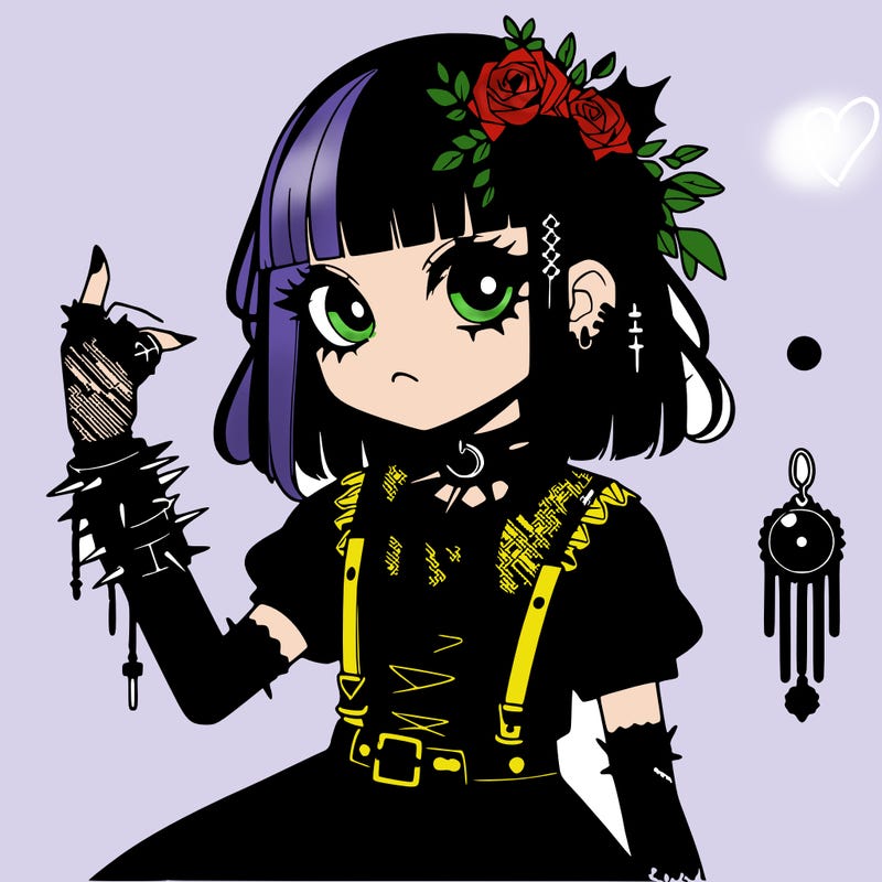 goth anime girl