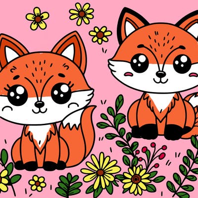 cute foxes
