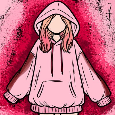 girl in oversized hoodie