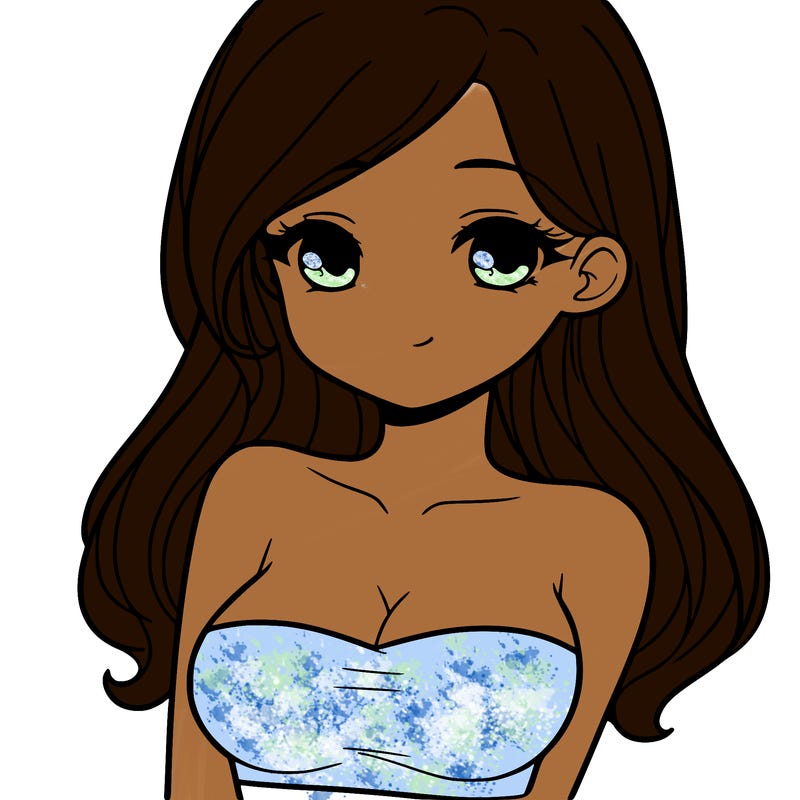 a pretty young girl in a tube top