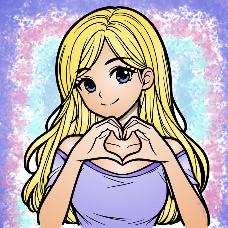 a pretty girl making a heart with her fingers