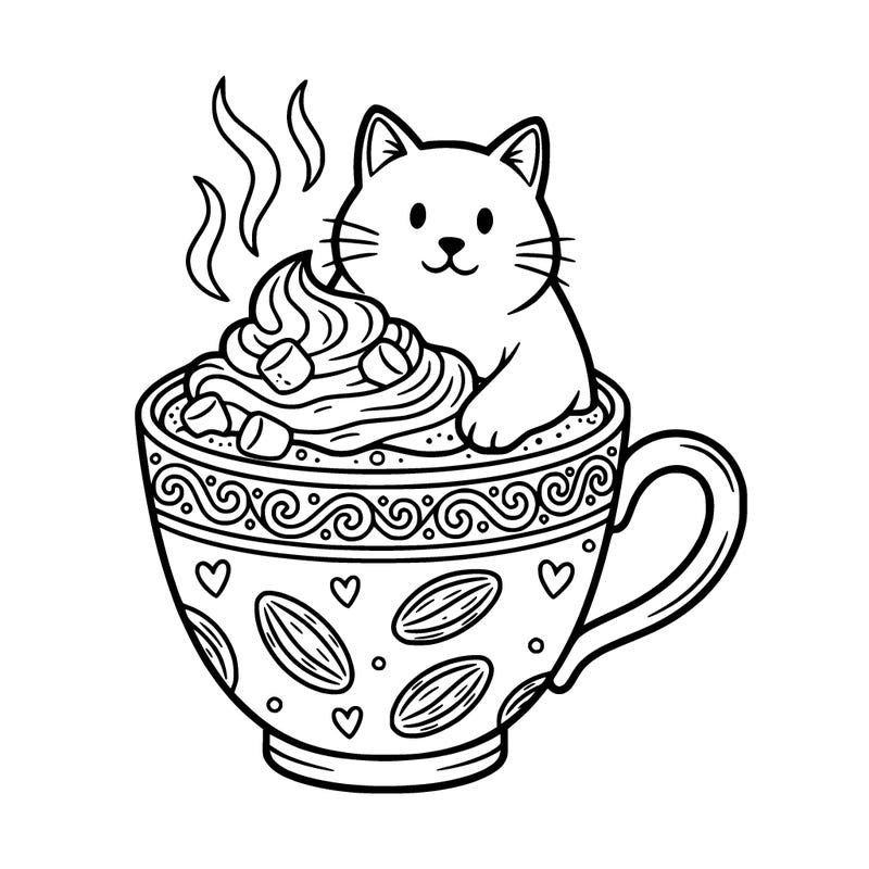 cat hot chocolate