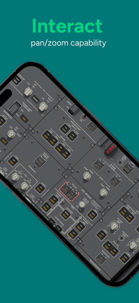 Acron B787 Cockpit Fam. - A high-resolution view of the Boeing 787 cockpit overhead panel showing interactive switches and dials.
