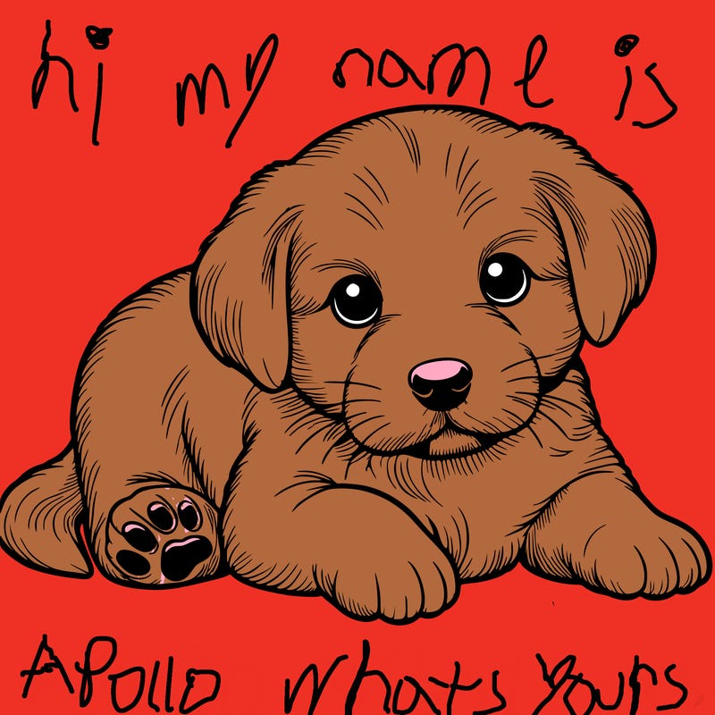 a cute realistic puppy