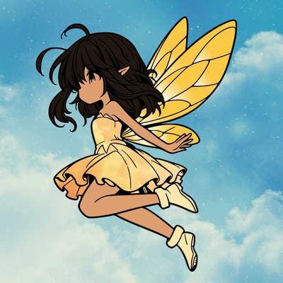 manga fairy flying