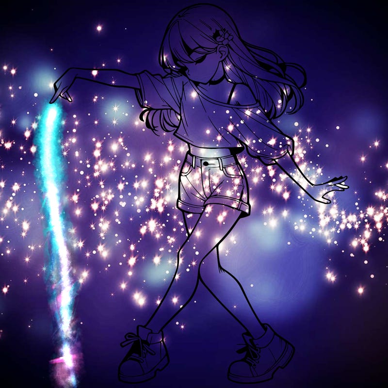 realistic girl danceing