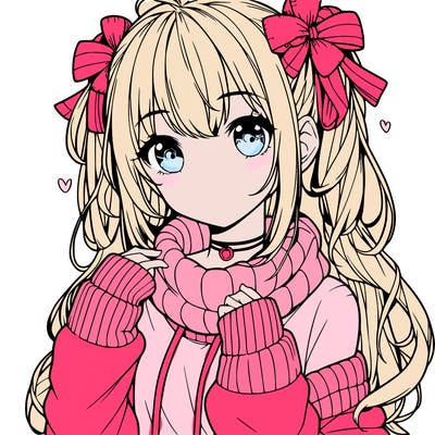 cute anime realistic girl