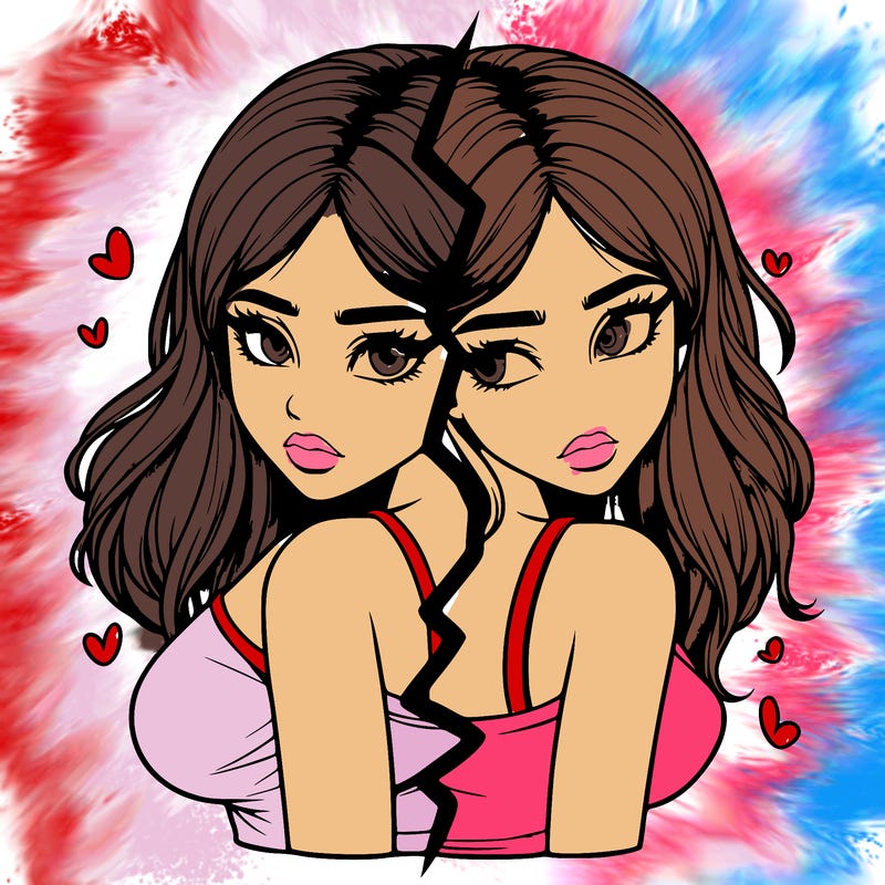 realistic girl split