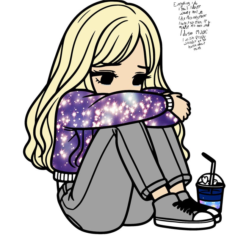 a girl  after a breakup