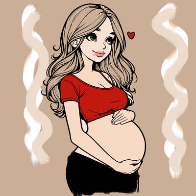 realistic pregnant girl
