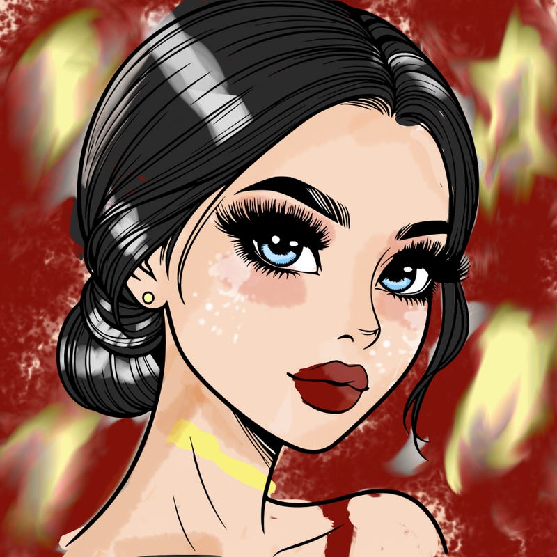 realistic girl with lashes