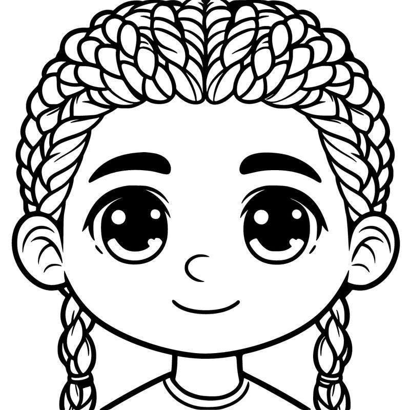 boy with braids, kid handsome face