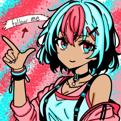 an anime girl who looks cool