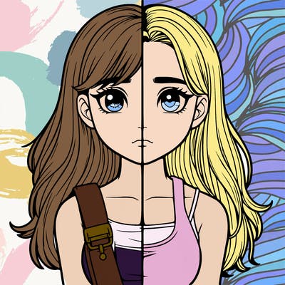 realistic girl split