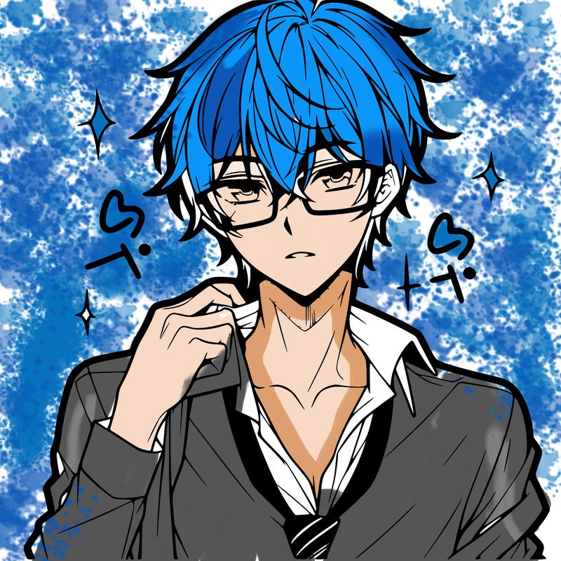 anime hot boy with glasses