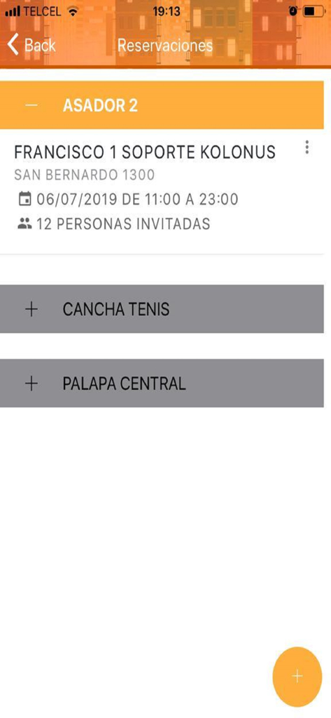 Kolonus - Kolonus app interface for booking community amenities like grills and tennis courts
