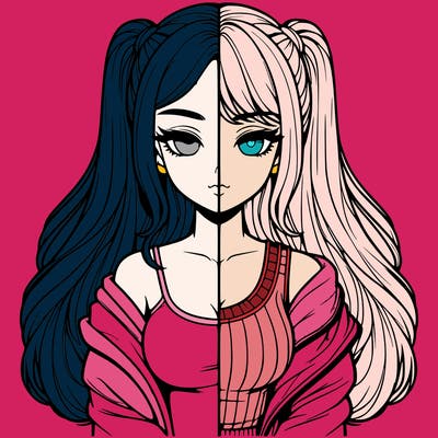 realistic girl split