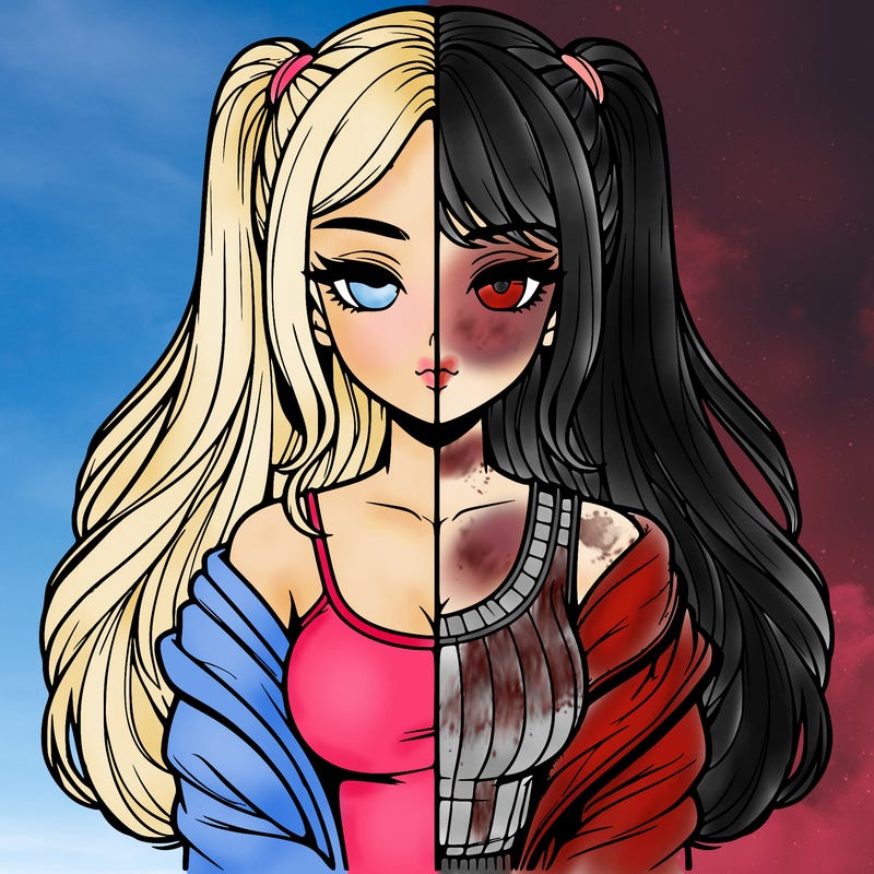 realistic girl split