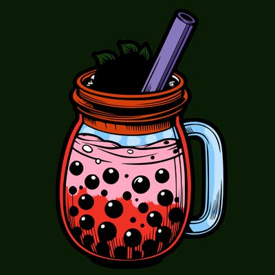 boba tea big realistic