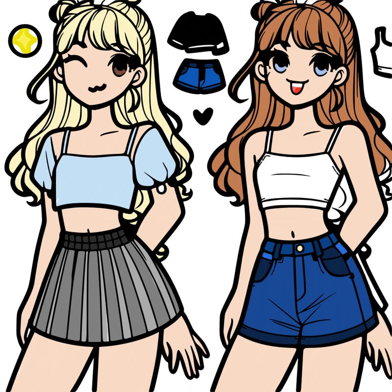 girl wearing crop top and skirt