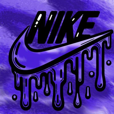 dripping nike logo
