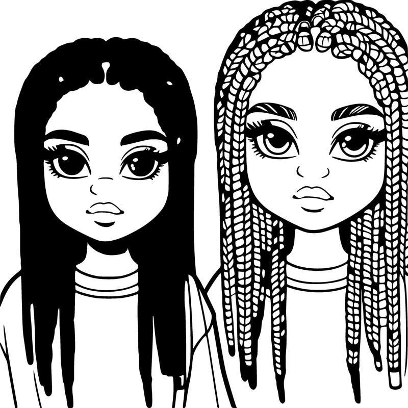 a girl with box braids