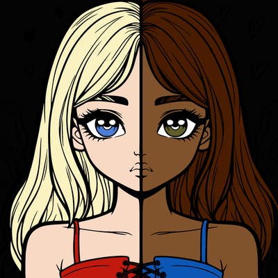 realistic girl split