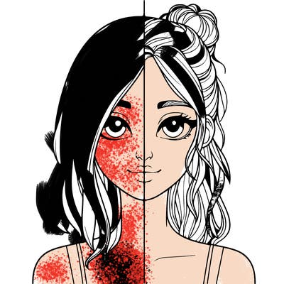 realistic girl split